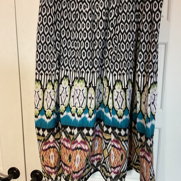 Just My Size Aztec Pattern Smocked Waist Vibrant Colors Lined Full Skirt 2X - Picture 2 of 8